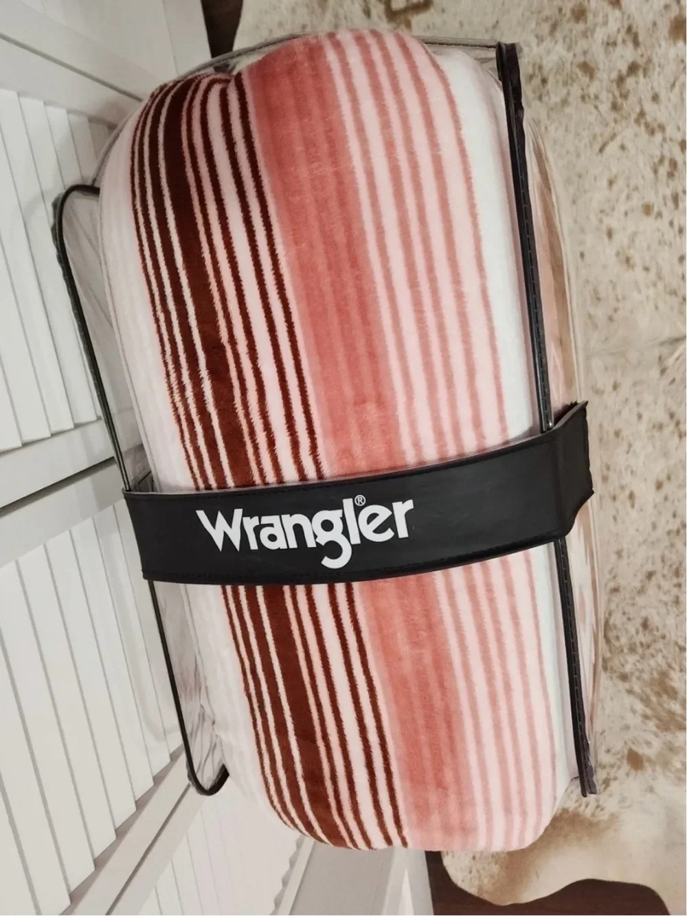 Wrangler Plush Southwestern Comforter Set in Pink and Brown